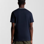 Lyle & Scott - Mens T-Shirt - Logo Ribbed - Dark Navy/ Bone White Y070 - Wildvine Clothing, Spalding, Lincolnshire