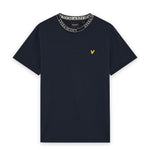 Lyle & Scott - Mens T-Shirt - Logo Ribbed - Dark Navy/ Bone White Y070 - Wildvine Clothing, Spalding, Lincolnshire