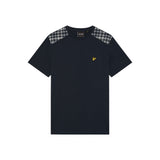 Lyle & Scott - Mens Check Panelled T-Shirt - Dark Navy TS2460V Z271 - Wildvine Clothing, Spalding, Lincolnshire