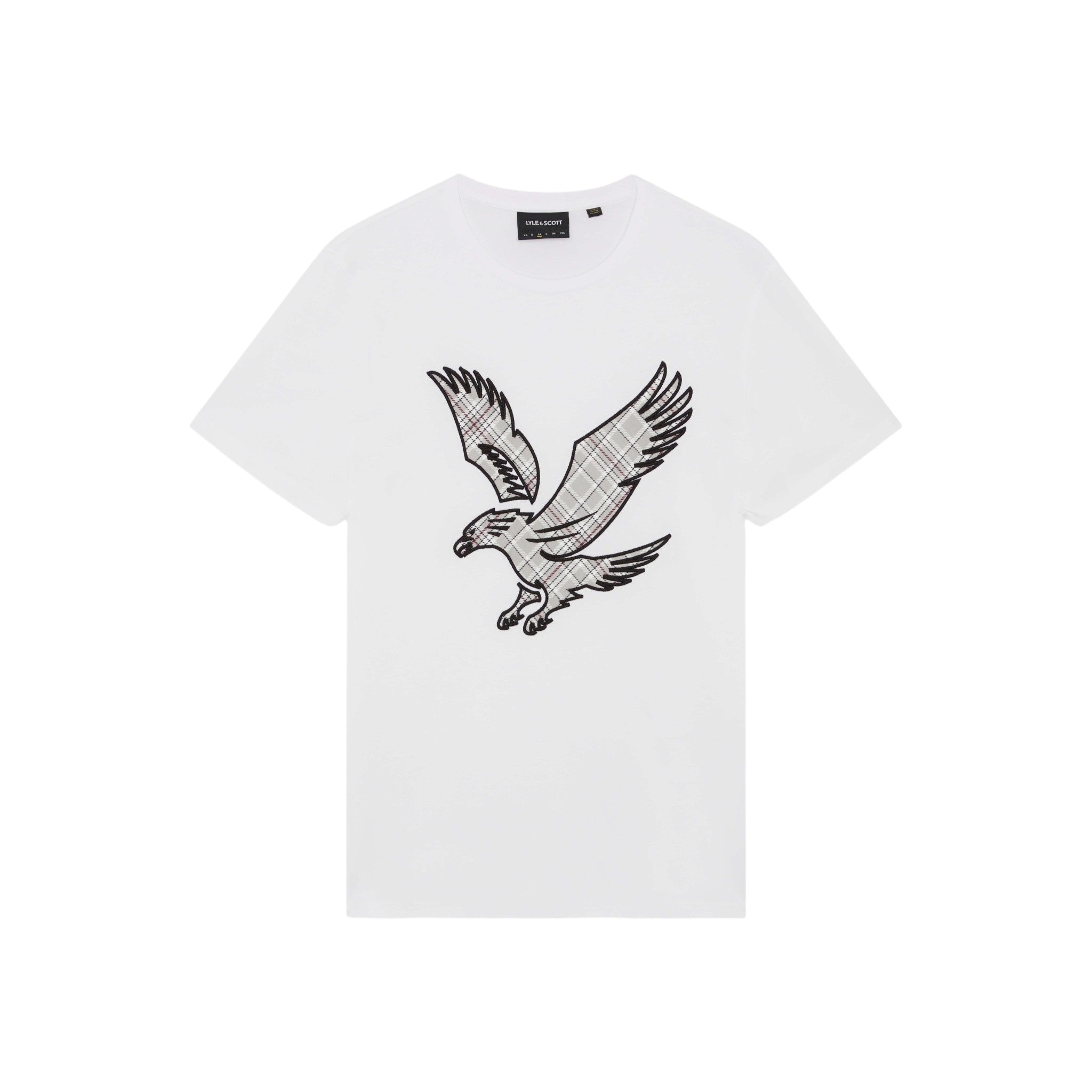 Lyle & Scott - Mens Check Eagle T-Shirt - White TS2461V 626 - Wildvine Clothing, Spalding, Lincolnshire