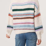 Wild Flower - Ladies - Colourful Striped Knit Jumper - Ivory/Multi - Wildvine Clothing, Spalding, Lincolnshire