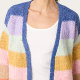 Wild Flower - Ladies - Rainbow Striped Knit Cardigan - Multi Colour - Wildvine Clothing, Spalding, Lincolnshire