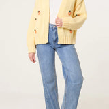 Wild Flower - Ladies - Knitted Oranges Chunky Cardigan - Lemon - Wildvine Clothing, Spalding, Lincolnshire