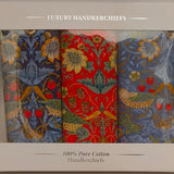 Le Chateau - Mens - Luxury Handkerciefs - W Morris Strawberry Thief Pocket Sq - Wildvine Clothing, Spalding, Lincolnshire