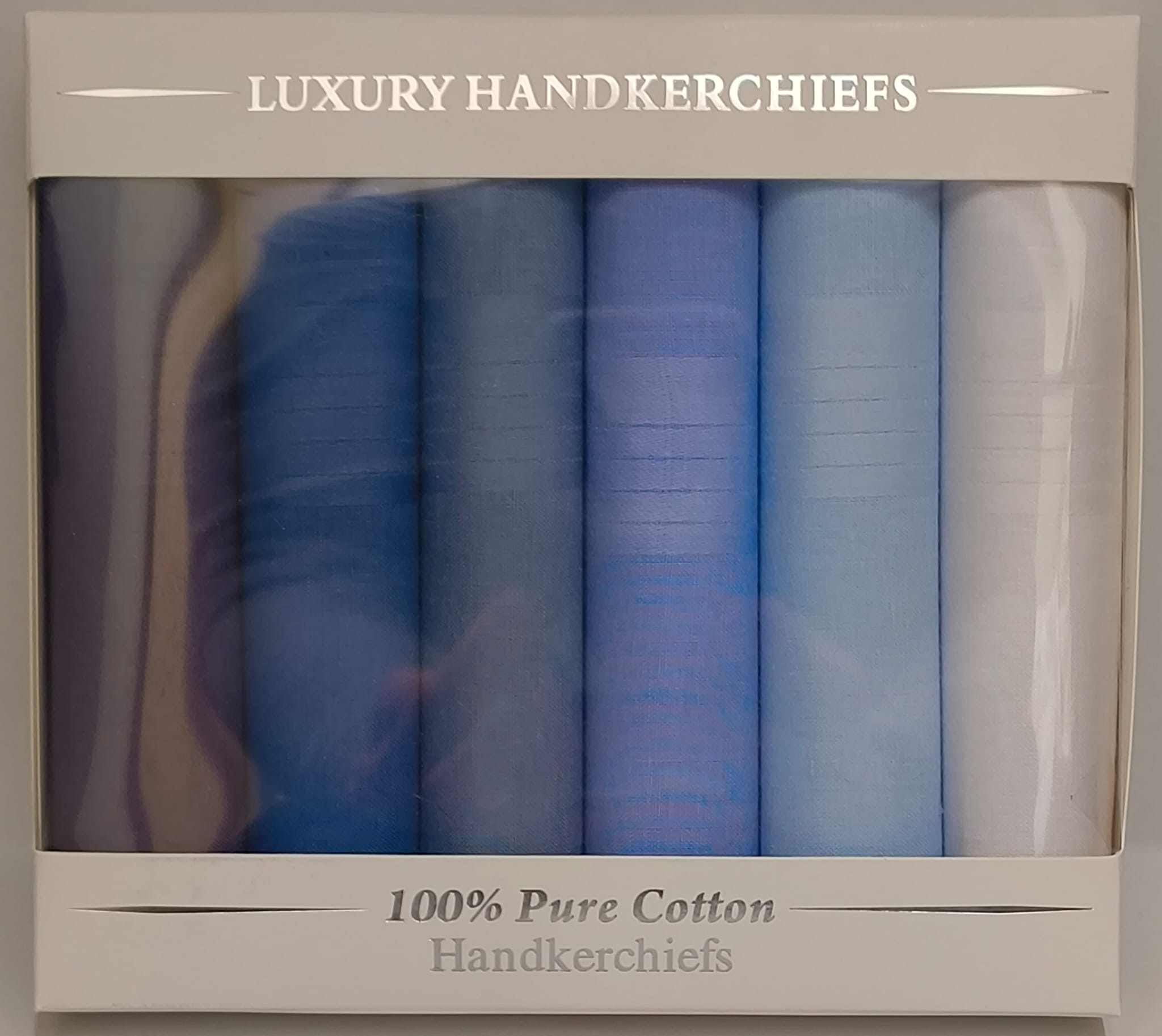 Le Chateau - Mens - Luxury Handkerciefs - Blues - Wildvine Clothing, Spalding, Lincolnshire