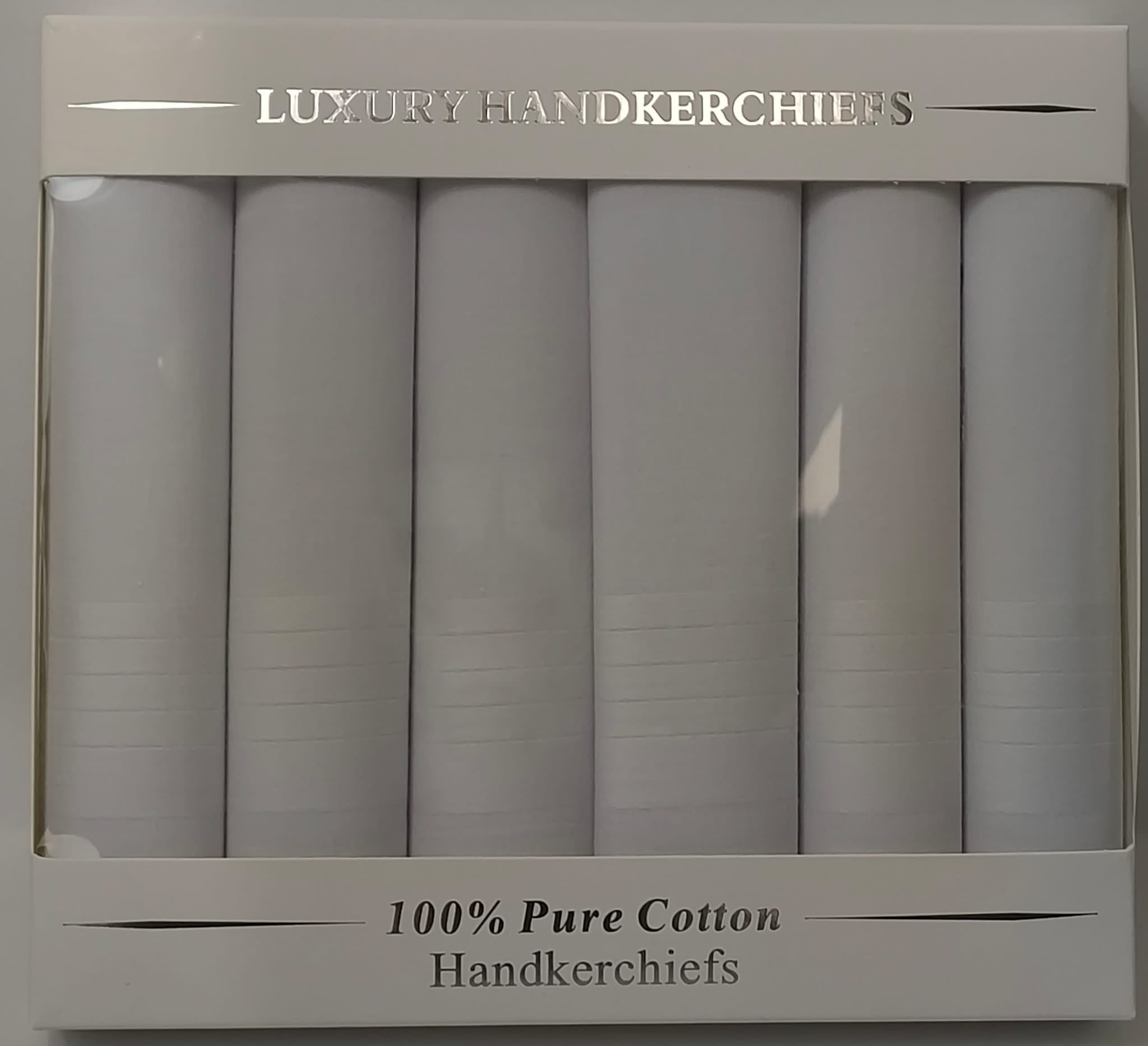 Le Chateau - Mens - Luxury Handkerciefs - White - Wildvine Clothing, Spalding, Lincolnshire