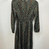 QED London - Ladies - Long Sleeve - Midi Dress - Animal Print Khaki - Wildvine Clothing, Spalding, Lincolnshire