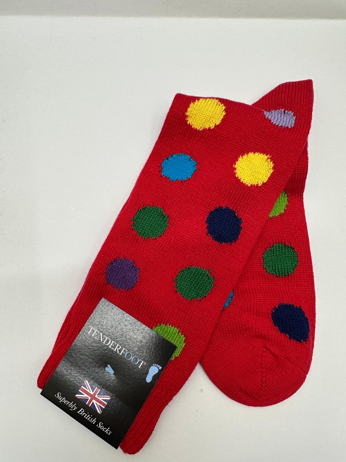 Tenderfoot - Mens - Cotton - Smartie UK 7 - 11 Red - Wildvine Clothing, Spalding, Lincolnshire