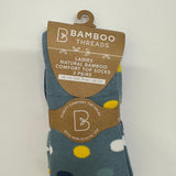 Ladies Bamboo Socks - Non Elastic - (3 pairs) 4-8 Blue - Wildvine Clothing, Spalding, Lincolnshire