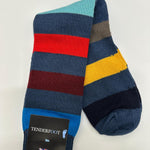 Tenderfoot - Mens - Cotton - Stripe UK 7 - 11 Blue - Multi - Wildvine Clothing, Spalding, Lincolnshire