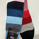Tenderfoot - Mens - Cotton - Stripe UK 7 - 11 Tone - Multi - Wildvine Clothing, Spalding, Lincolnshire
