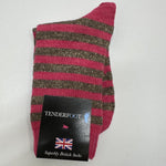 Tenderfoot - Ladies - Wool - Metallic Socks UK 4-7 Pink - Wildvine Clothing, Spalding, Lincolnshire