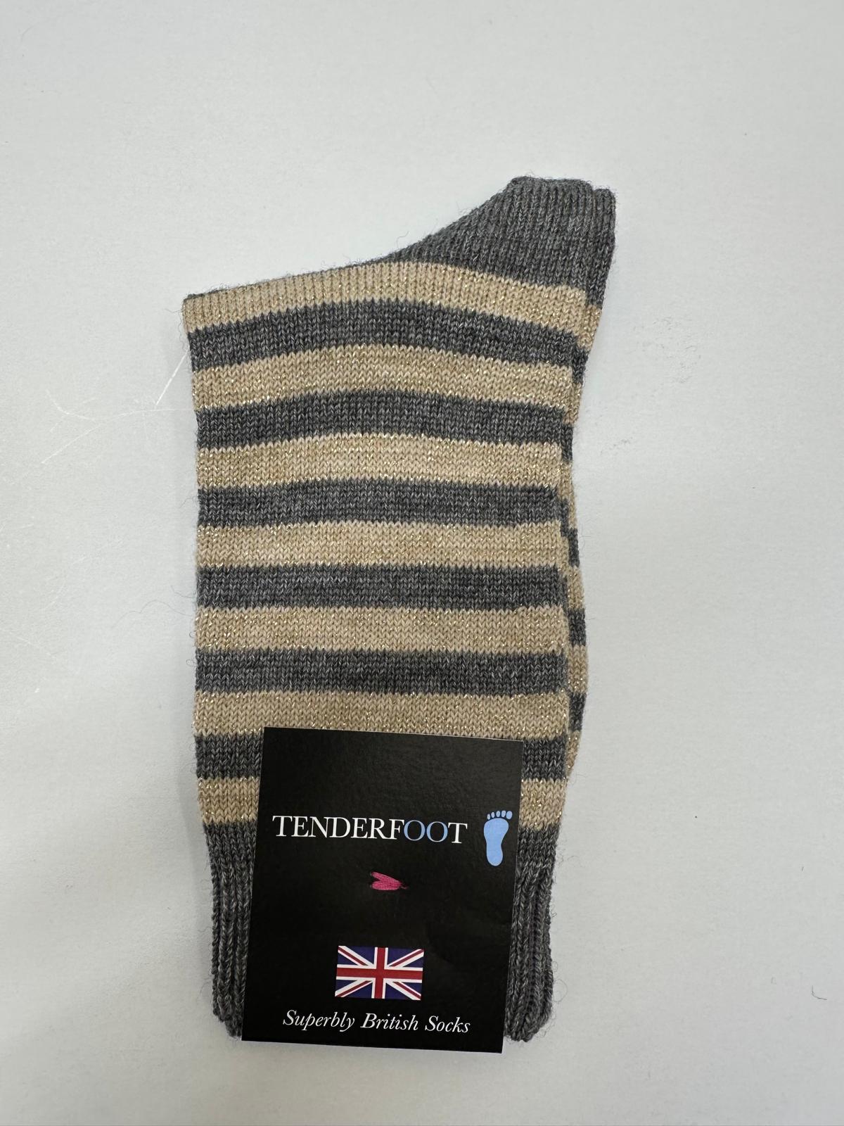 Tenderfoot - Ladies - Wool - Metallic Socks UK 4-7 Silver - Wildvine Clothing, Spalding, Lincolnshire