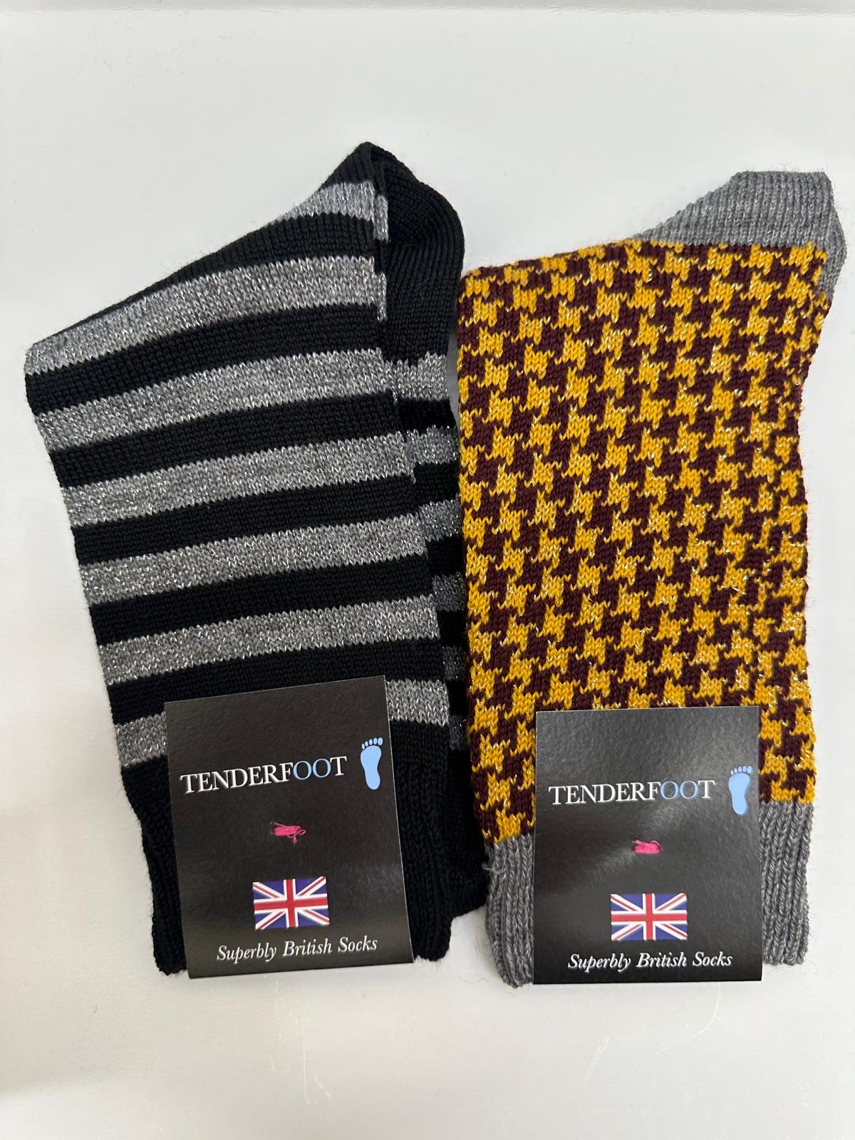 Tenderfoot - Mens- Wool - Metallic Socks - Wildvine Clothing, Spalding, Lincolnshire