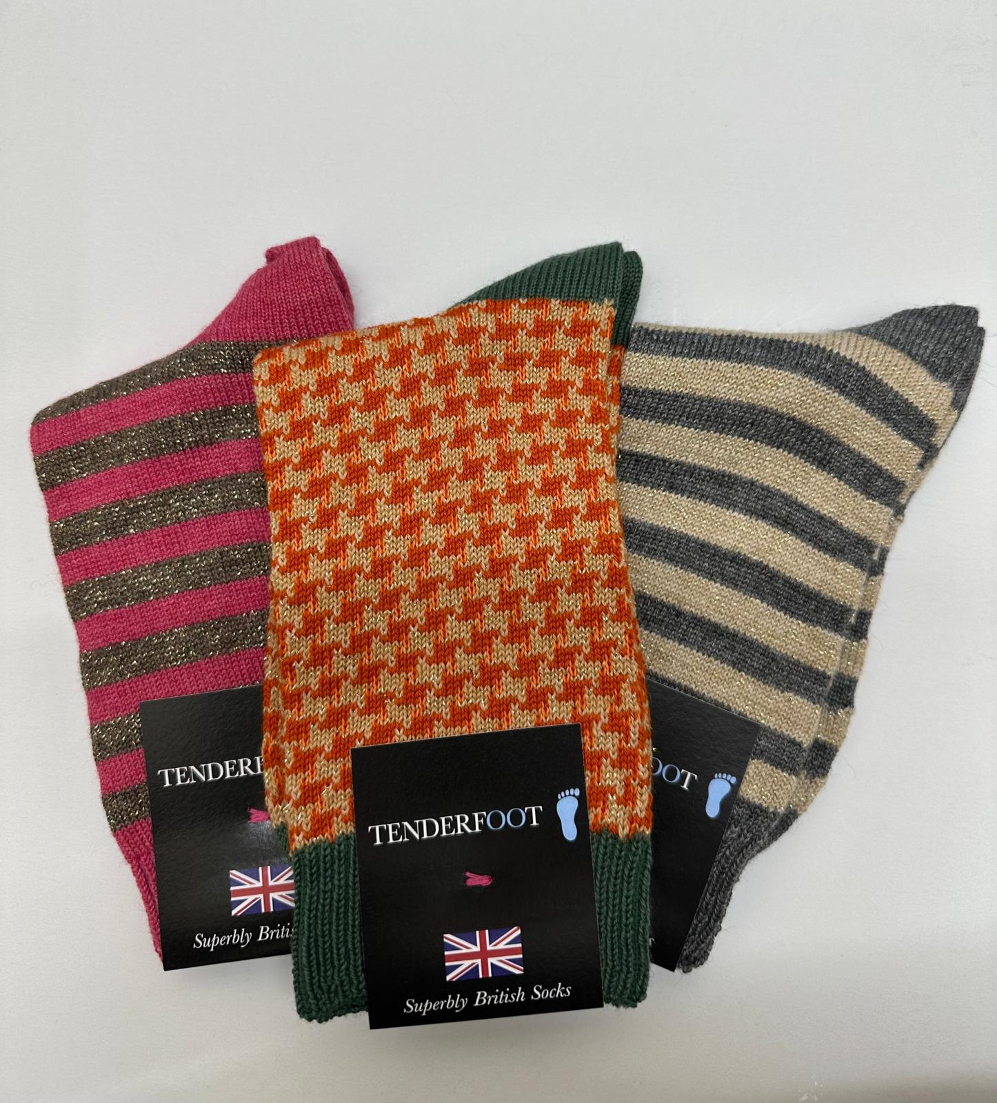 Tenderfoot - Ladies - Wool - Metallic Socks - Wildvine Clothing, Spalding, Lincolnshire