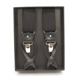 Van Buck - Mens - Black Leather End Trouser Braces - Wildvine Clothing, Spalding, Lincolnshire