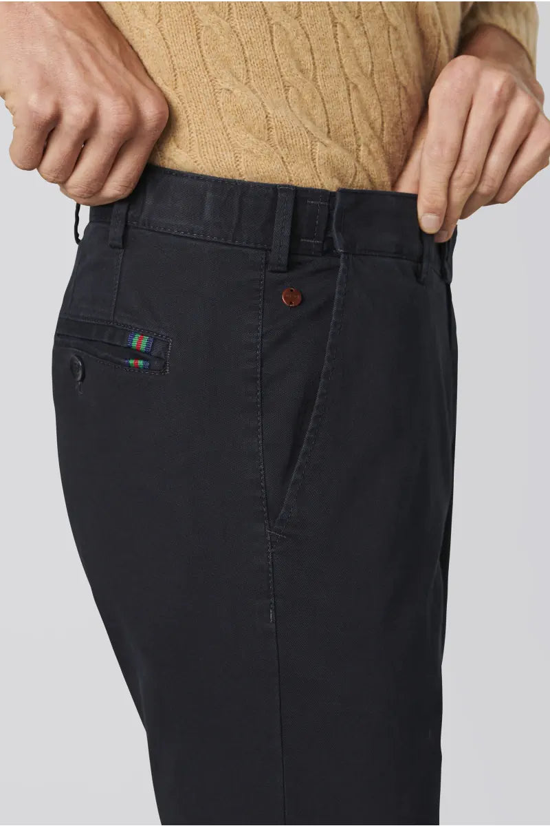 MEYER Oslo Mens Trousers – 9-316 Luxury Cotton Chinos - Modern Fit – Navy - Wildvine Clothing, Spalding, Lincolnshire