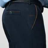 MEYER New York Mens Trousers – 2-5617 Fine Texture Luxury Chinos - Modern Fit – Navy - Wildvine Clothing, Spalding, Lincolnshire