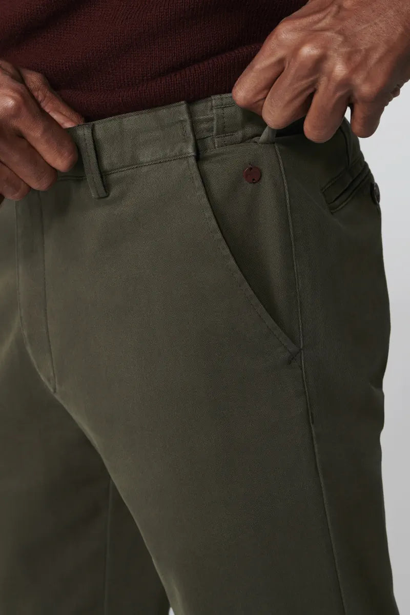 MEYER Oslo Mens Trousers – 9-316 Luxury Cotton Chinos - Modern Fit – Laurel - Wildvine Clothing, Spalding, Lincolnshire