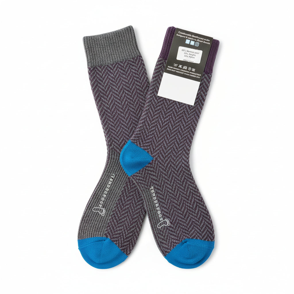 Tenderfoot - Mens - Wool Socks - Purple/Blue - Wildvine Clothing, Spalding, Lincolnshire