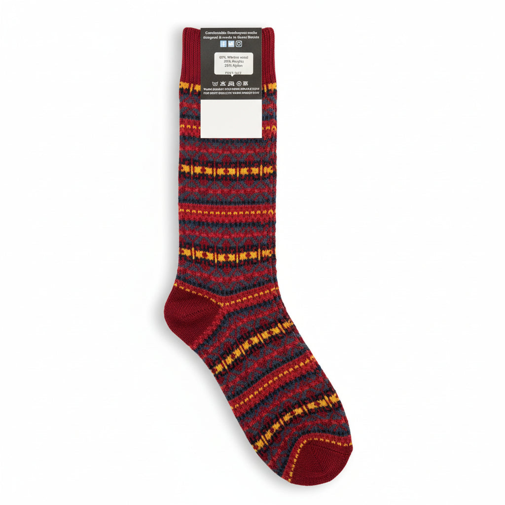 Tenderfoot - Mens - Wool Socks - Red/Red Multi - Wildvine Clothing, Spalding, Lincolnshire