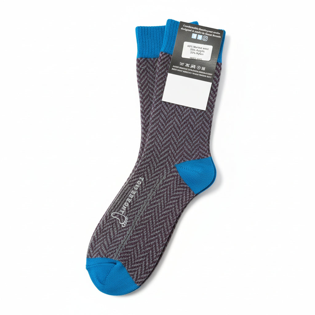 Tenderfoot - Mens - Wool Socks - Purple/Blue - Wildvine Clothing, Spalding, Lincolnshire
