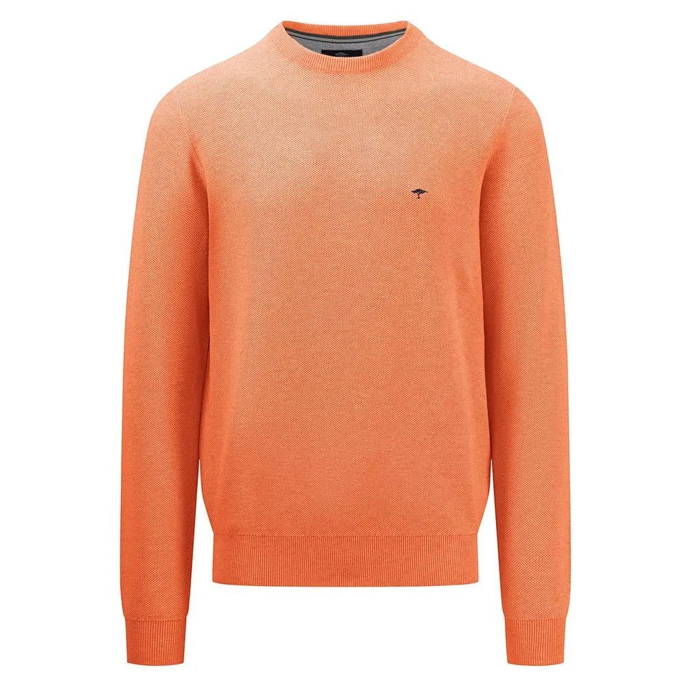 Fynch-Hatton - Mens Knitwear - O-Neck, Superfine - Peach - Wildvine Clothing, Spalding, Lincolnshire