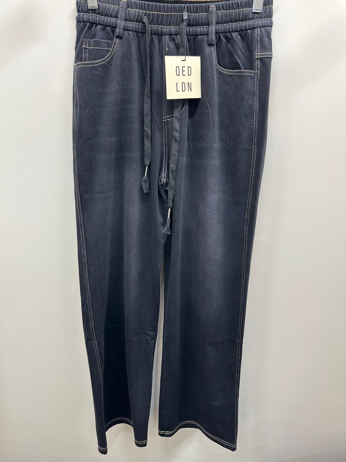 QED London - Ladies - Elastic Wash Jean Black - Wildvine Clothing, Spalding, Lincolnshire