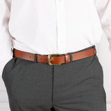Dents - Mens Belt - Smooth Leather Belt - Brown Buffalo Leather - Wildvine Clothing, Spalding, Lincolnshire