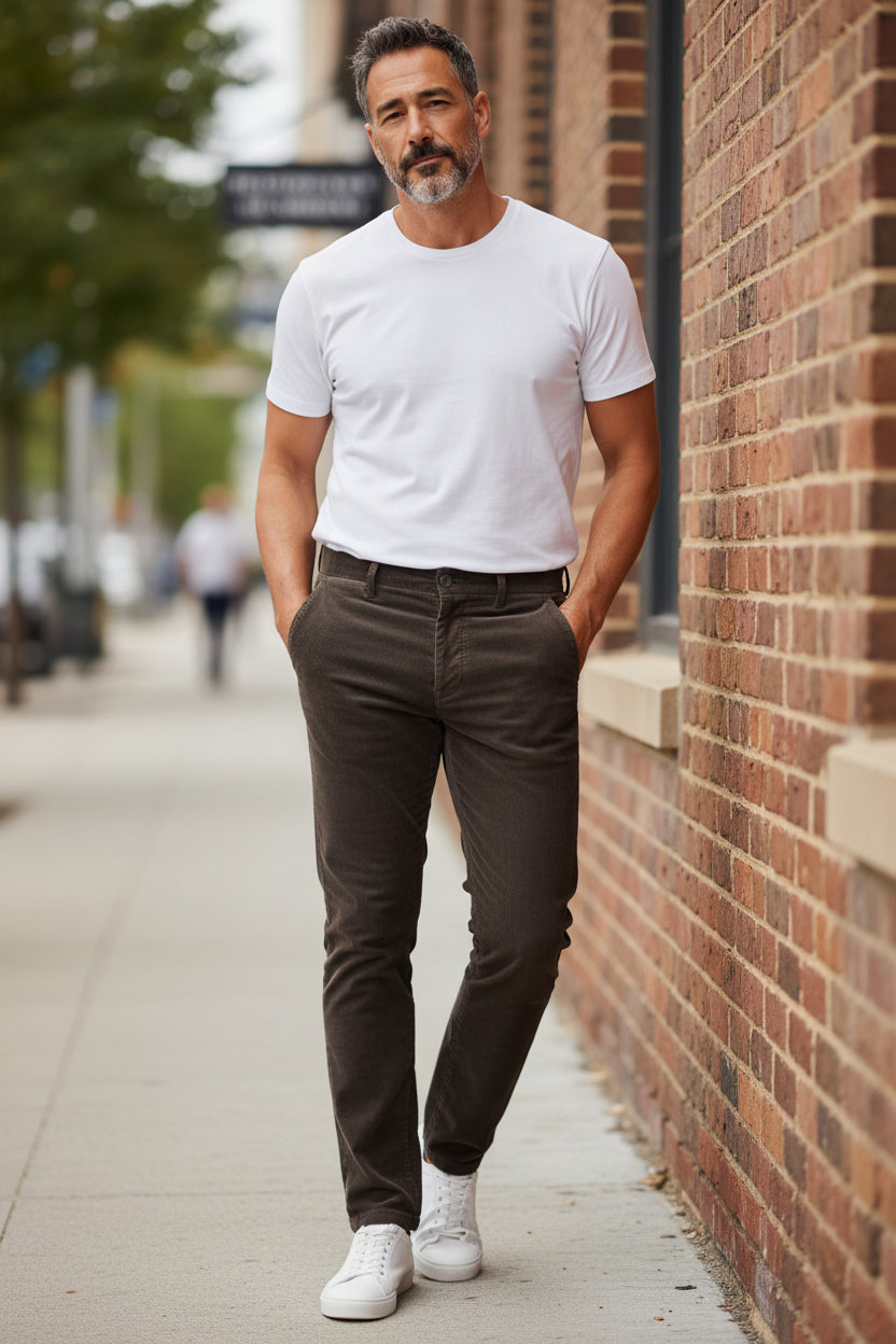 DG’s Drifter - Mens - “Deacon” Cord Trousers – Taupe / Mink - Wildvine Clothing, Spalding, Lincolnshire