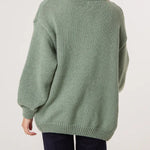 Wild Flower - Ladies - Flocking Daisy Open Knit Cardigan - Sage - Wildvine Clothing, Spalding, Lincolnshire