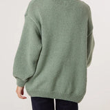 Wild Flower - Ladies - Flocking Daisy Open Knit Cardigan - Sage - Wildvine Clothing, Spalding, Lincolnshire