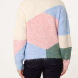 Wild Flower - Ladies - Colour Block Knit Flowers Cardigan - Wildvine Clothing, Spalding, Lincolnshire