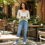 Alice Collins - Constance Pullover - Pebble/Sea Foam/Wild Oat - Wildvine Clothing, Spalding, Lincolnshire