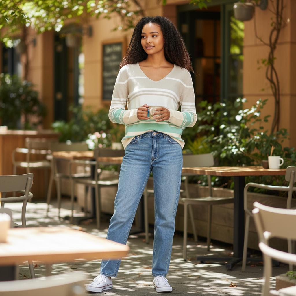 Alice Collins - Constance Pullover - Pebble/Sea Foam/Wild Oat - Wildvine Clothing, Spalding, Lincolnshire