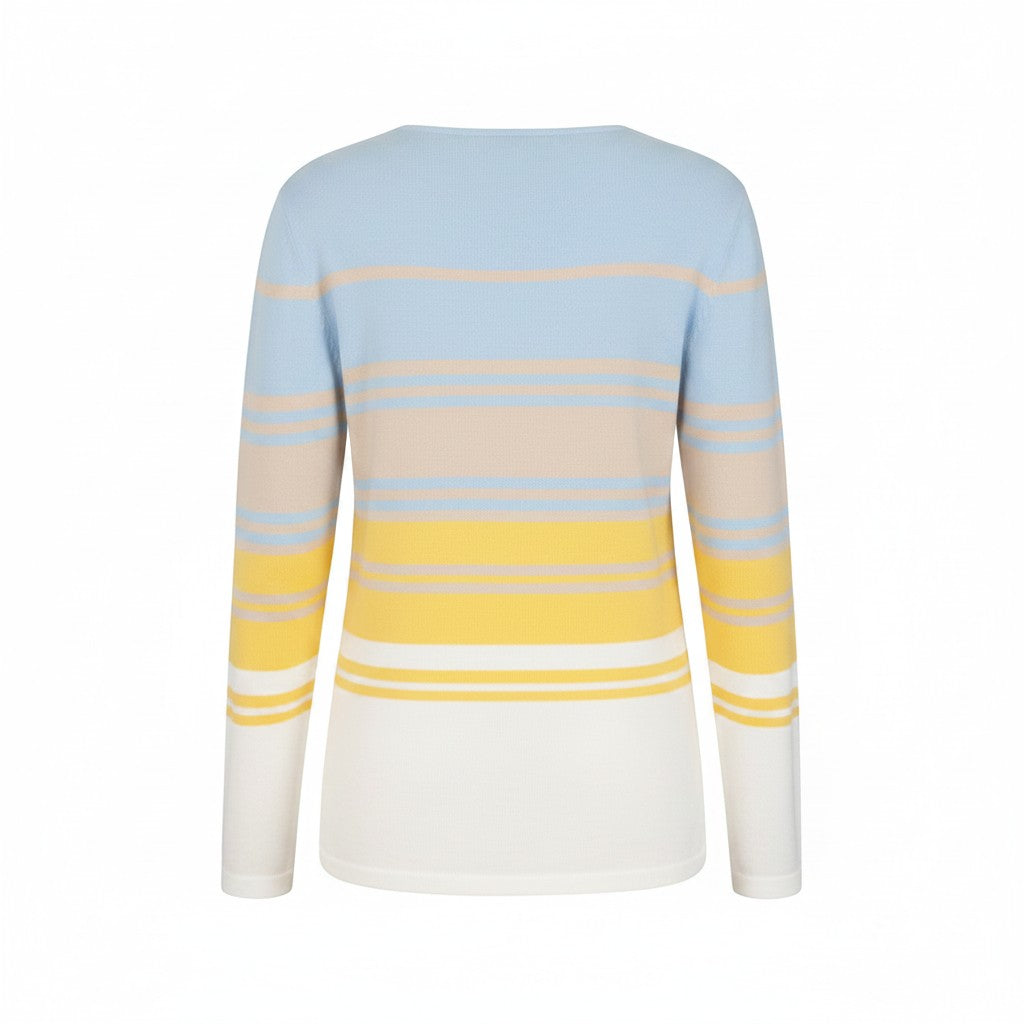 Alice Collins - Constance Pullover - Sky/Beige/Butter - Wildvine Clothing, Spalding, Lincolnshire