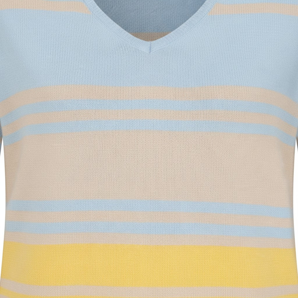 Alice Collins - Constance Pullover - Sky/Beige/Butter - Wildvine Clothing, Spalding, Lincolnshire