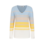 Alice Collins - Constance Pullover - Sky/Beige/Butter - Wildvine Clothing, Spalding, Lincolnshire