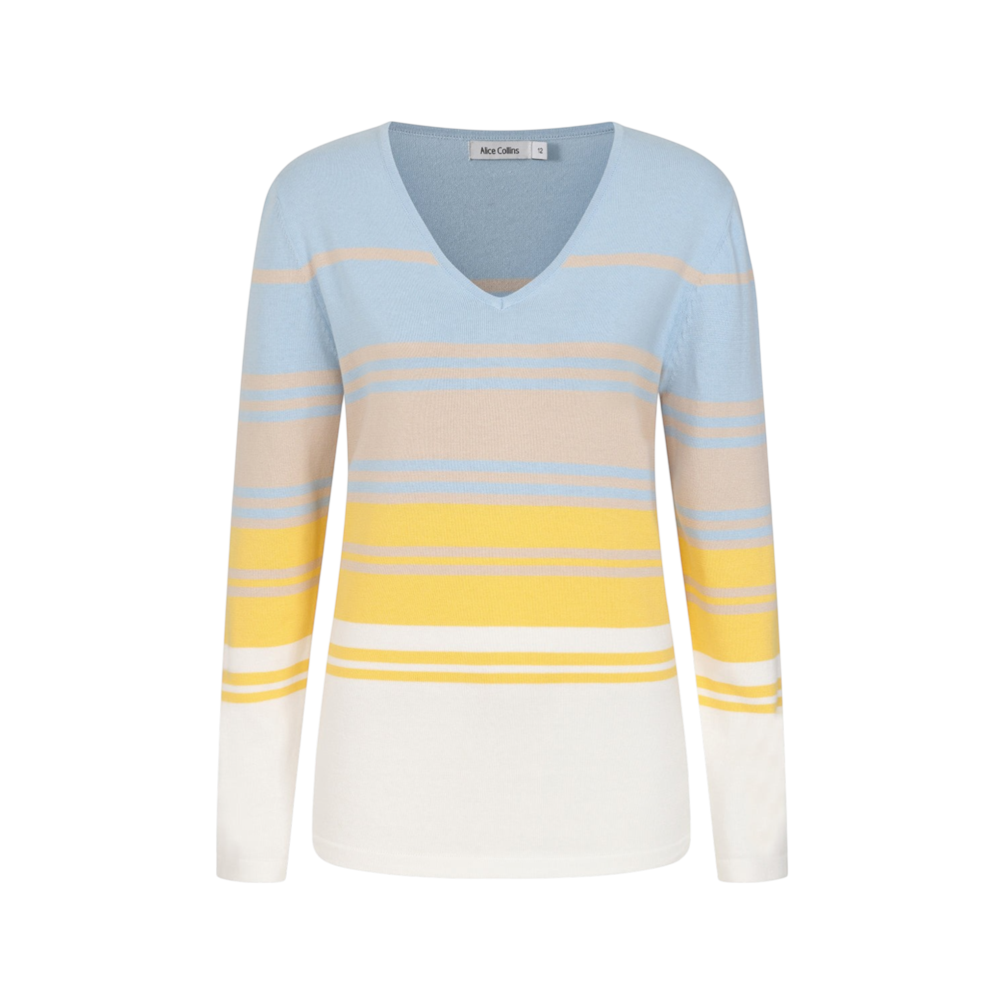 Alice Collins - Constance Pullover - Sky/Beige/Butter - Wildvine Clothing, Spalding, Lincolnshire