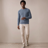 Fynch-Hatton - Mens Knitwear - Super Structure / Super Soft - O'Neck - Air Blue 1609208 660 - Wildvine Clothing, Spalding, Lincolnshire