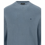Fynch-Hatton - Mens Knitwear - Super Structure / Super Soft - O'Neck - Air Blue 1609208 660 - Wildvine Clothing, Spalding, Lincolnshire