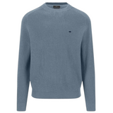 Fynch-Hatton - Mens Knitwear - Super Structure / Super Soft - O'Neck - Air Blue 1609208 660 - Wildvine Clothing, Spalding, Lincolnshire