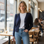 Alice Collins - Daphne Cardigan - Rich Navy - Wildvine Clothing, Spalding, Lincolnshire