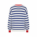 Alice Collins - Fowey Stripe Pullover - Wild Oat/Royal - Wildvine Clothing, Spalding, Lincolnshire