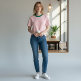 Alice Collins - Miley T-Shirt - Green Pepper/Candyfloss - Wildvine Clothing, Spalding, Lincolnshire