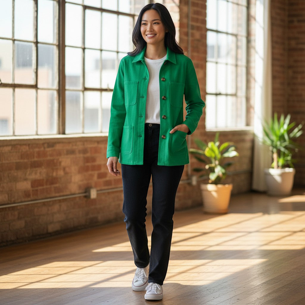 Alice Collins - Millie Jacket - Green Pepper - Wildvine Clothing, Spalding, Lincolnshire