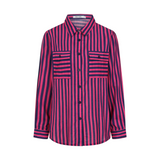 Alice Collins - Ladies Vivian Shirt - Rich Navy/Fuchsia - Wildvine Clothing, Spalding, Lincolnshire