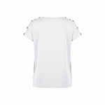 Alice Collins - Button Shoulder Top - White - Wildvine Clothing, Spalding, Lincolnshire