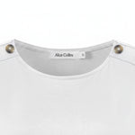 Alice Collins - Button Shoulder Top - White - Wildvine Clothing, Spalding, Lincolnshire