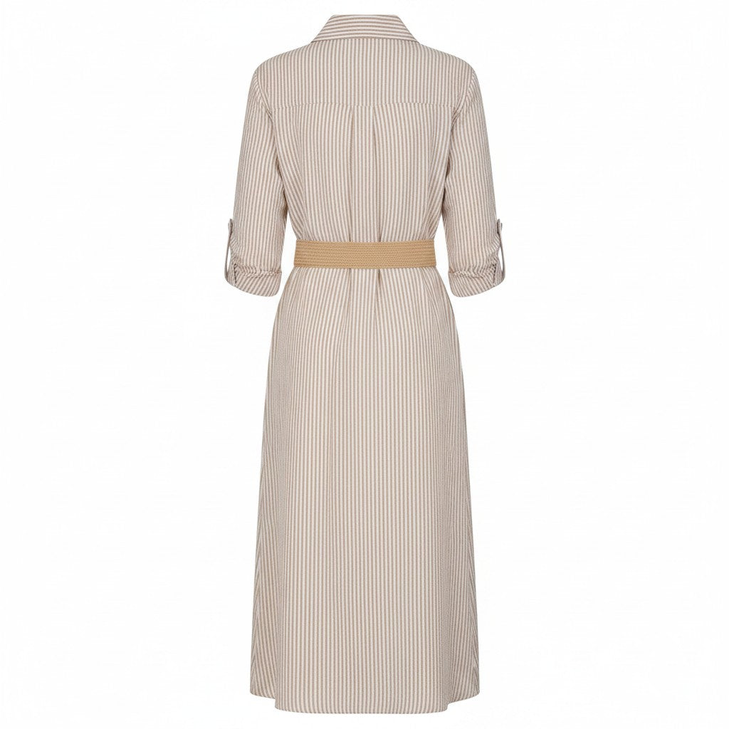 Alice Collins - Amara Dress - Pebble/Wild Oat - Wildvine Clothing, Spalding, Lincolnshire
